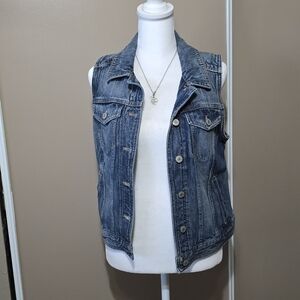 Express Blue Denim Vest